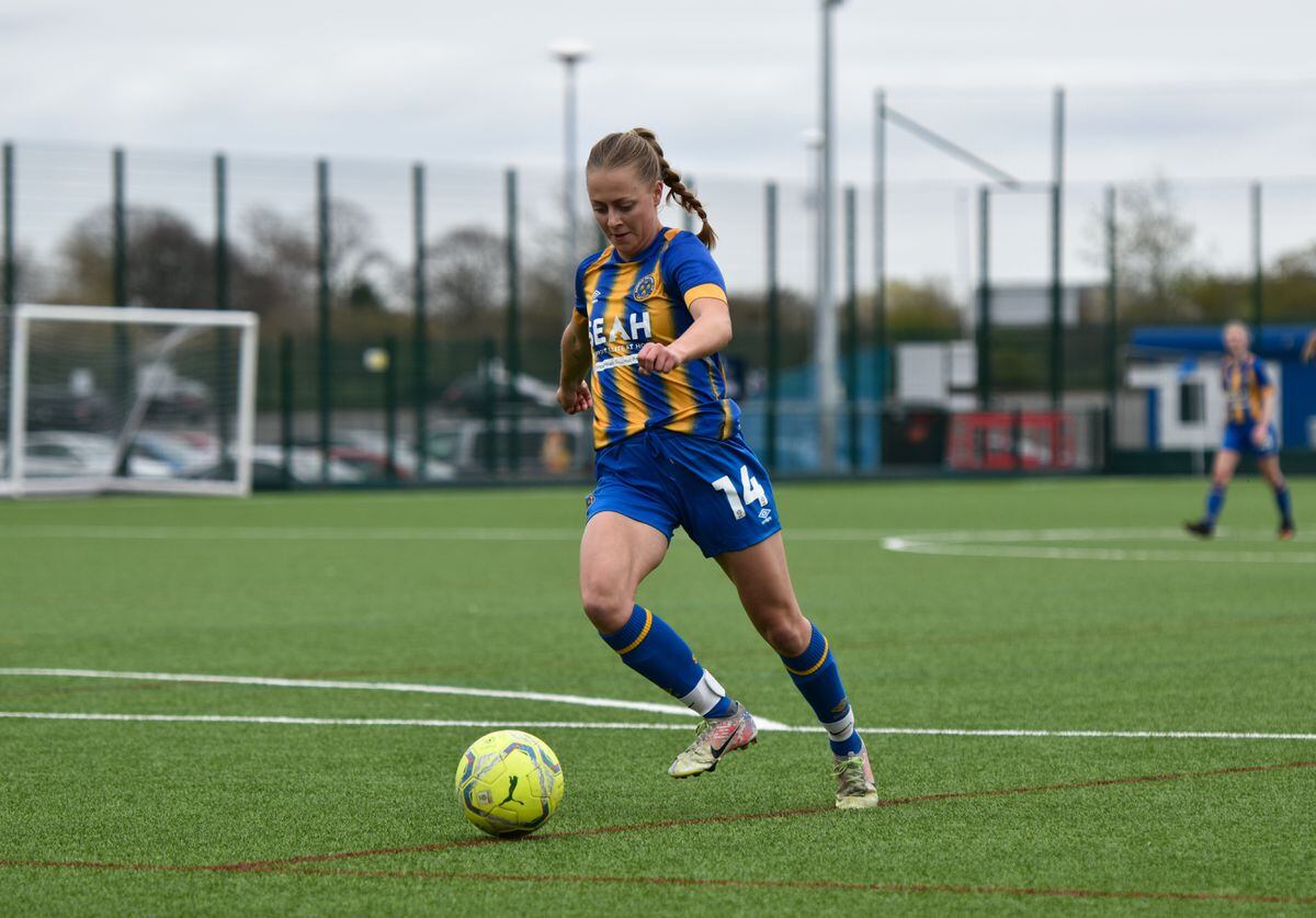 Zoe Child in action for Shrewsbury Town at the weekend