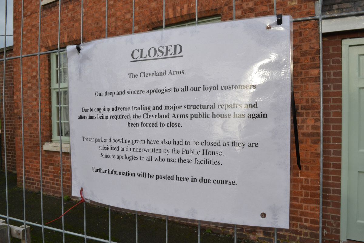 The notice put up outside the pub after it closed in early 2016