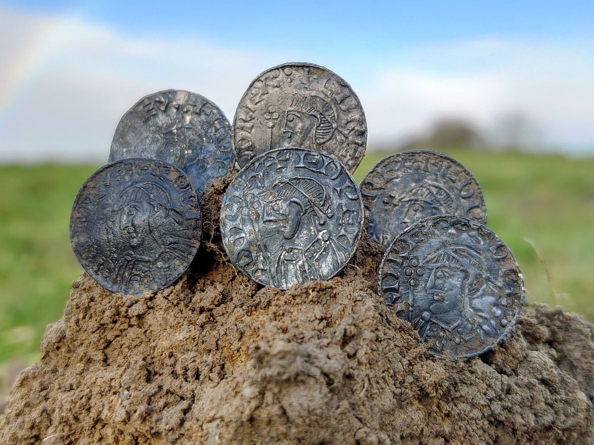 The coins found by Michael Heim, showing Edward the Confessor. Pictures: Metal Detecting Holidays