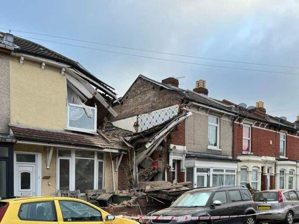 The scene in Langford Road, Portsmouth, Hampshire (Hampshire and Isle of Wight Fire and Rescue Service/PA)