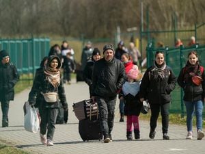 Refugees at the Ukrainian border
