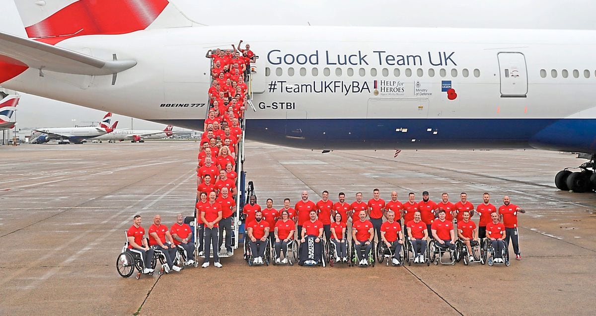 The 72-strong UK Invictus team before they set off for the Games in Sydney, Australia
