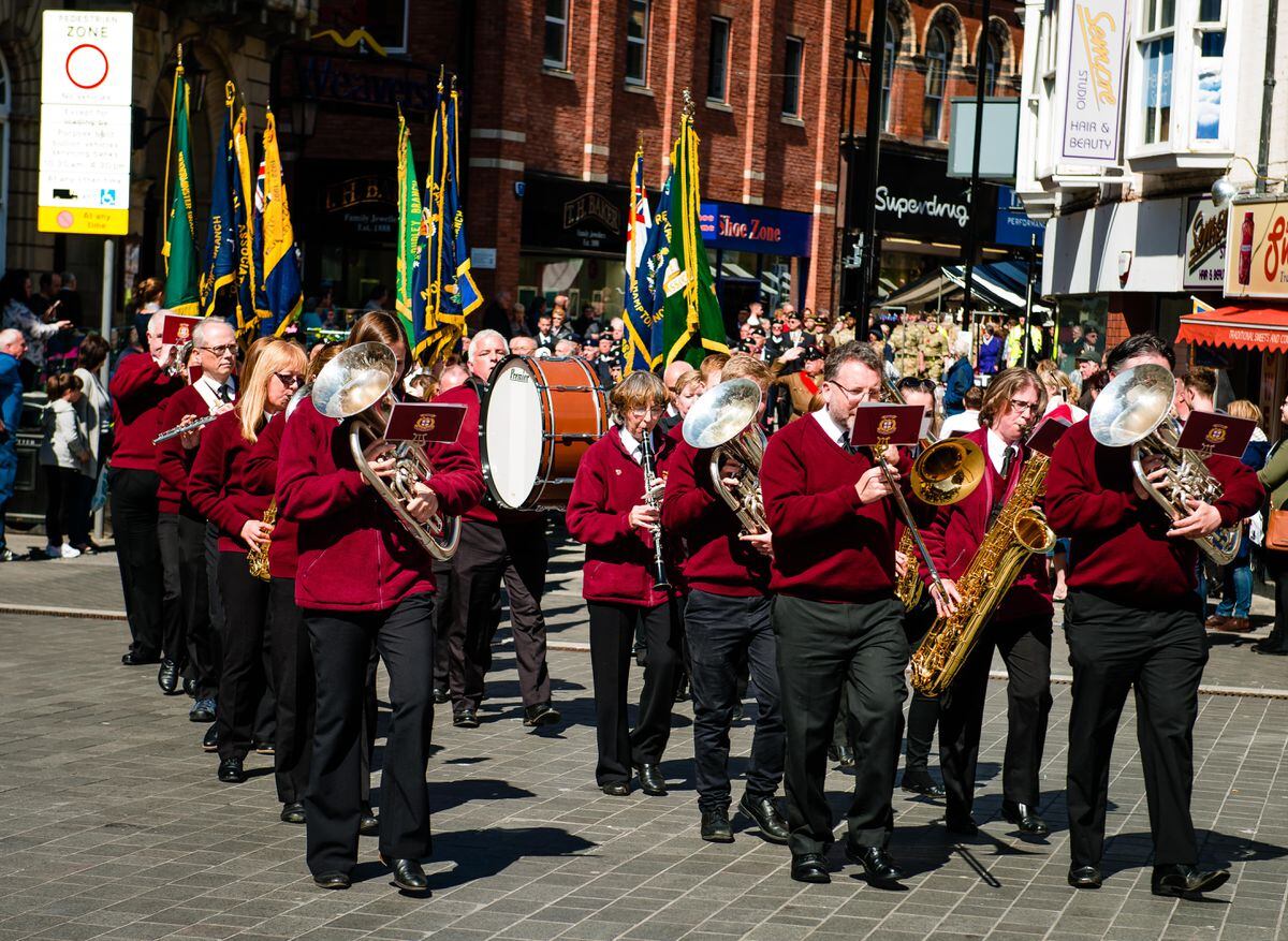 Tenbury Town Band at an event in 2017