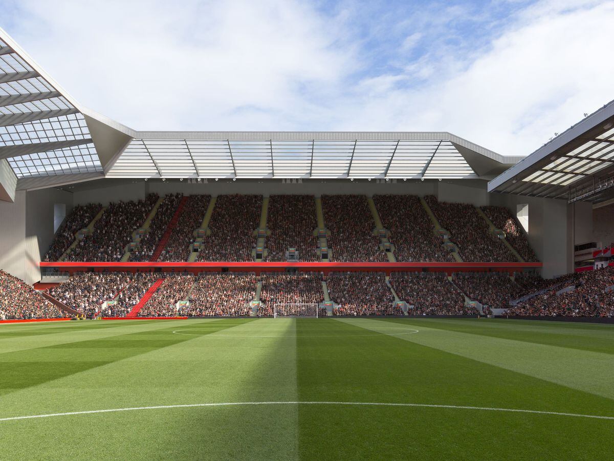 Artist's impression of a redeveloped Anfield Road stand