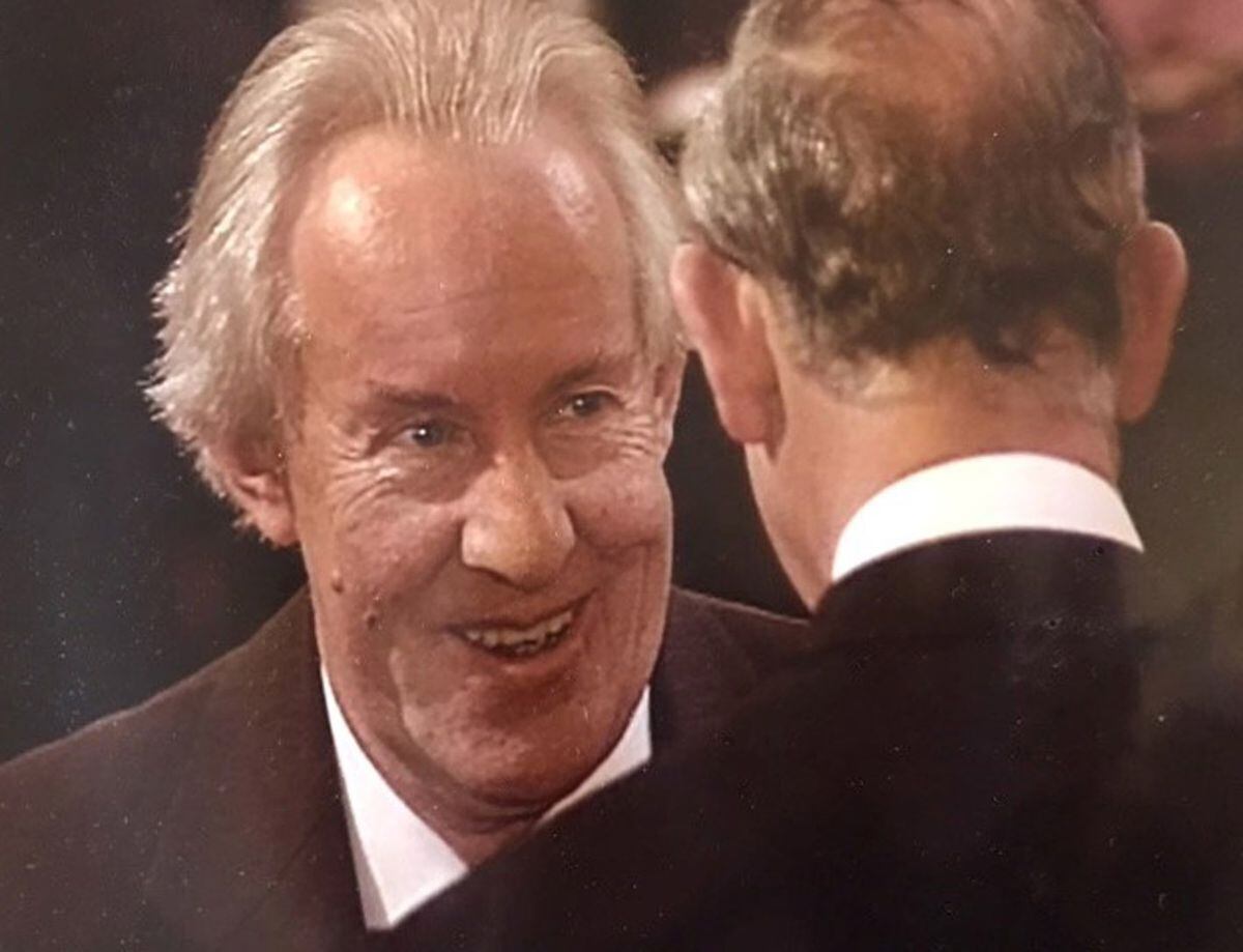 Julian Burrell talking to the Prince of Wales
