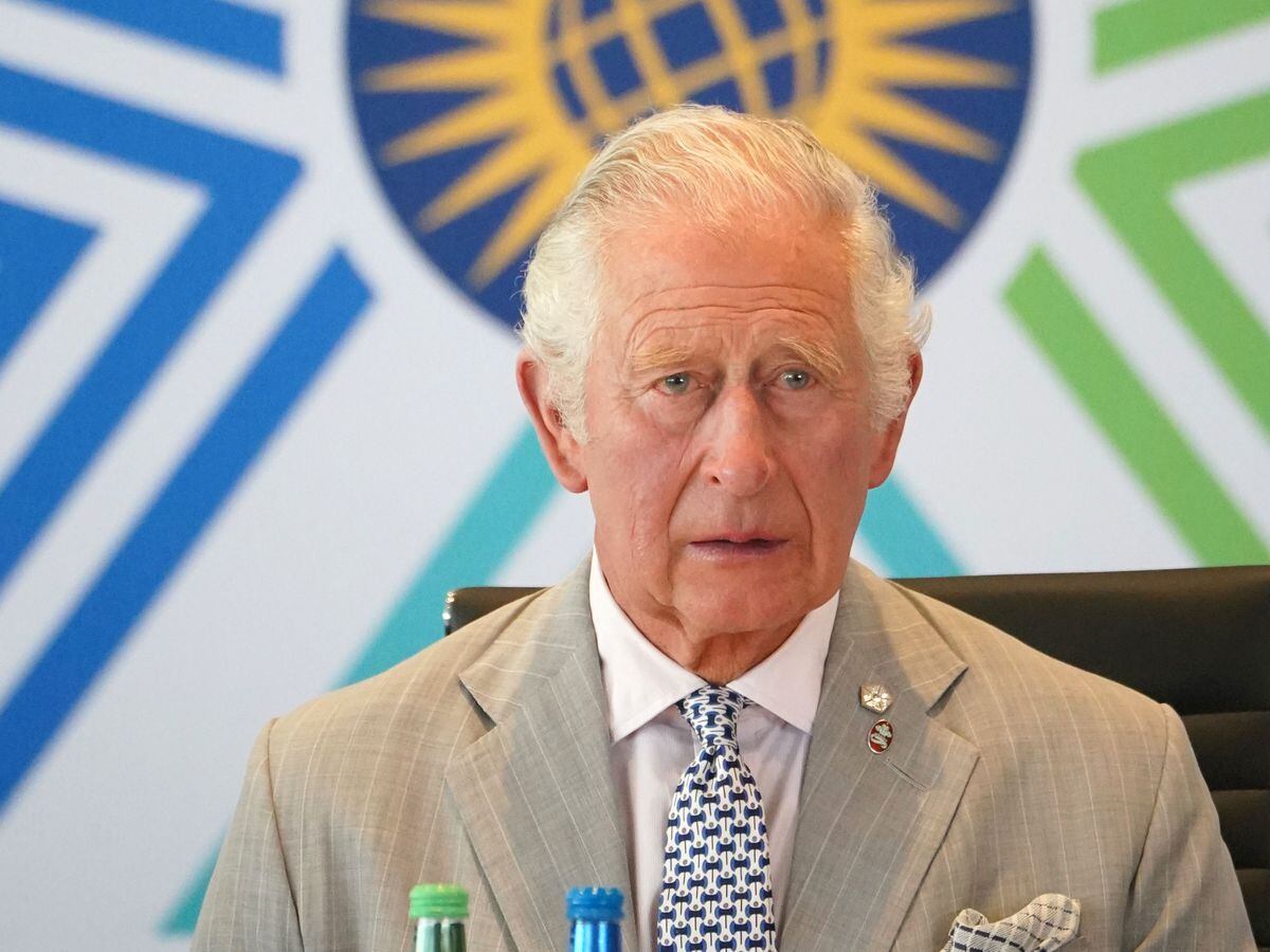 The Prince of Wales addresses the Commonwealth Business Forum, Heads of Government and CEOs Roundtable ‘in partnership with the SMI’ at Intare pavilion in Kigali, Rwanda