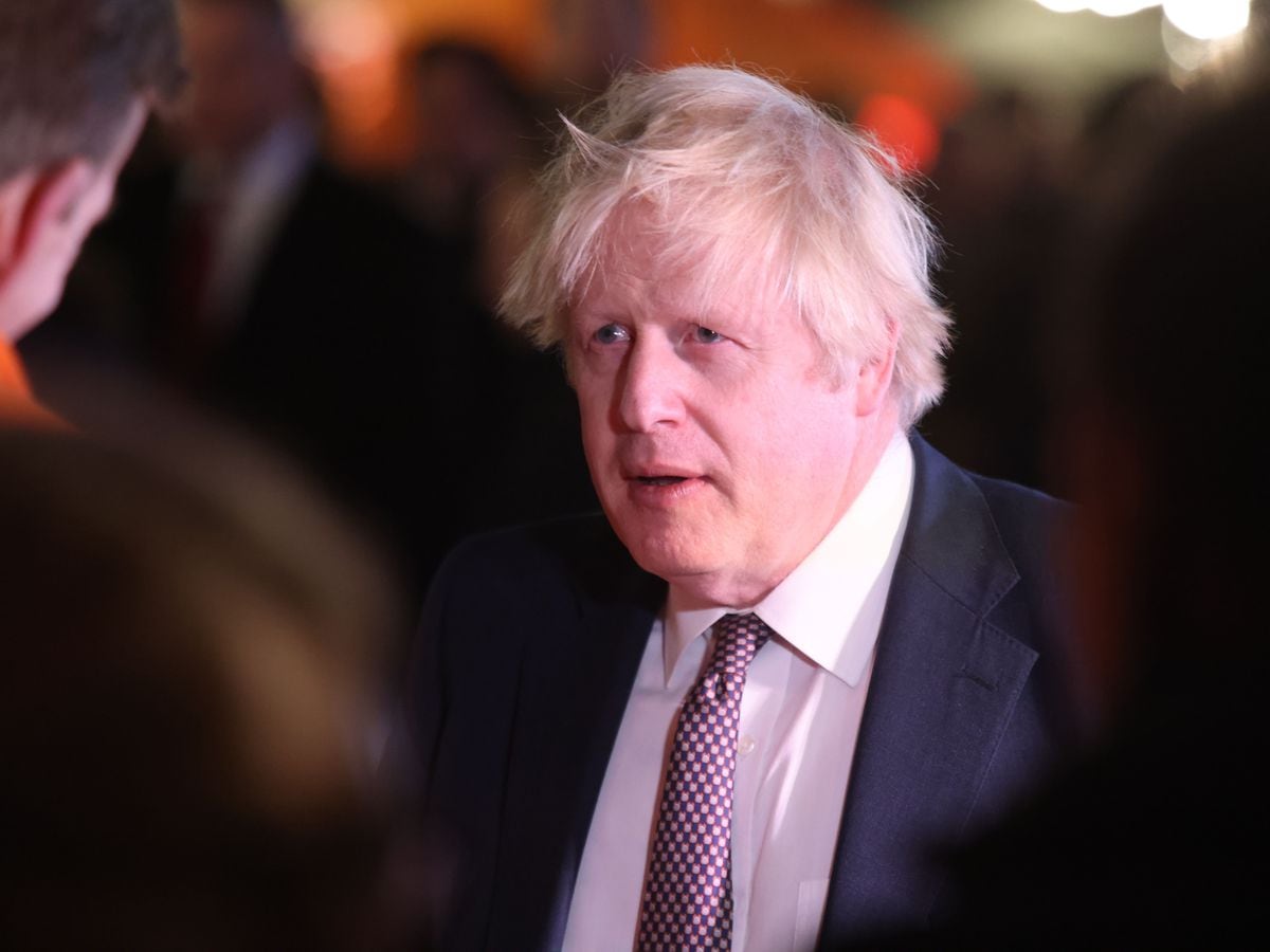 Prime Minister Boris Johnson as he visits a UK Food and Drinks market