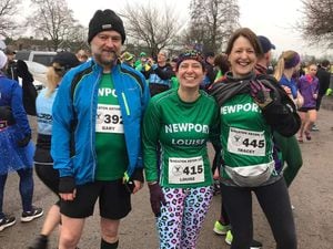 Newport & District Running Club members (from left) Gary Mountford, Louise Patterson and Tracey Powell