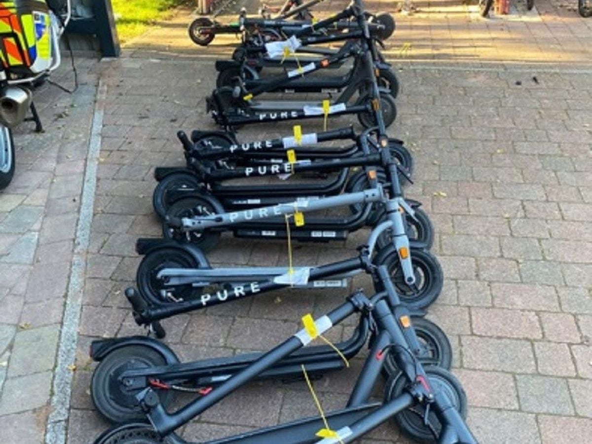 E-scooters seized by West Midlands Police
