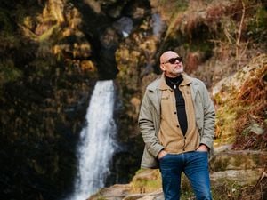 BORDER COPYRIGHT SHROPSHIRE STAR JAMIE RICKETTS 30/01/2023 - Feature on Garry Christian, Singer for the 1980's band, The Christians, ahead of an upcoming gig at Theatre Severn in Shrewsbury. Garry now lives in Llanrhaeadr - pictured here at Pistyll Rhaeadr Waterfall..