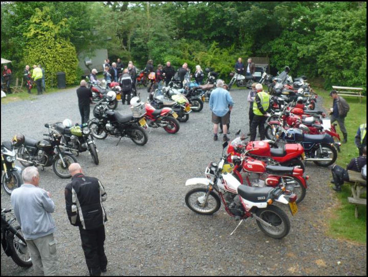 Motorcycles on display at a previous Marches Moto Italia event in 2019.