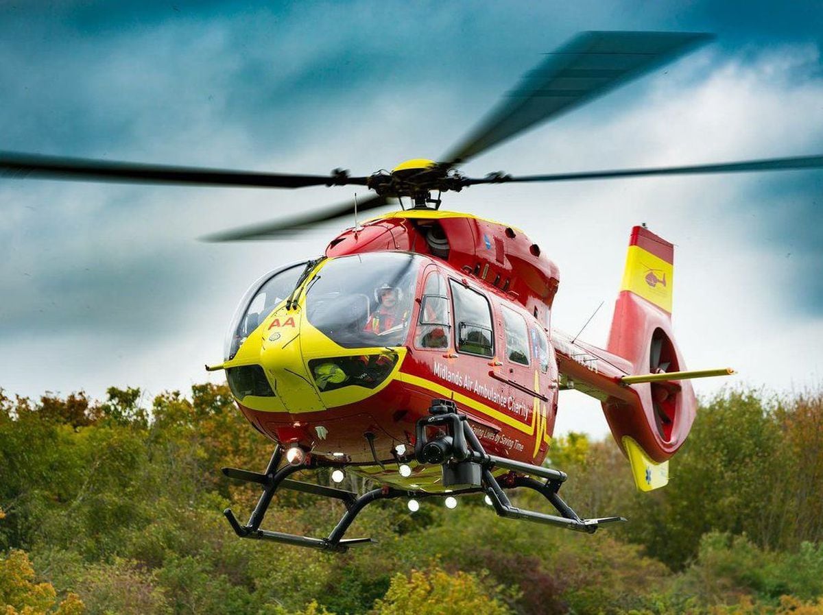 The air ambulance carried the casualty to hospital