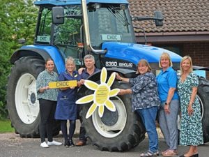 Pictured from left, Emily Hackworthy, Di Evanson, Dave and Sue Roberts, Helen Knight and Natalie Brinsford.