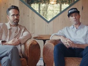 Ryan Reynolds and Rob McElhenney speaking in a video posted on social media. Picture: Twitter/@VancityReynolds