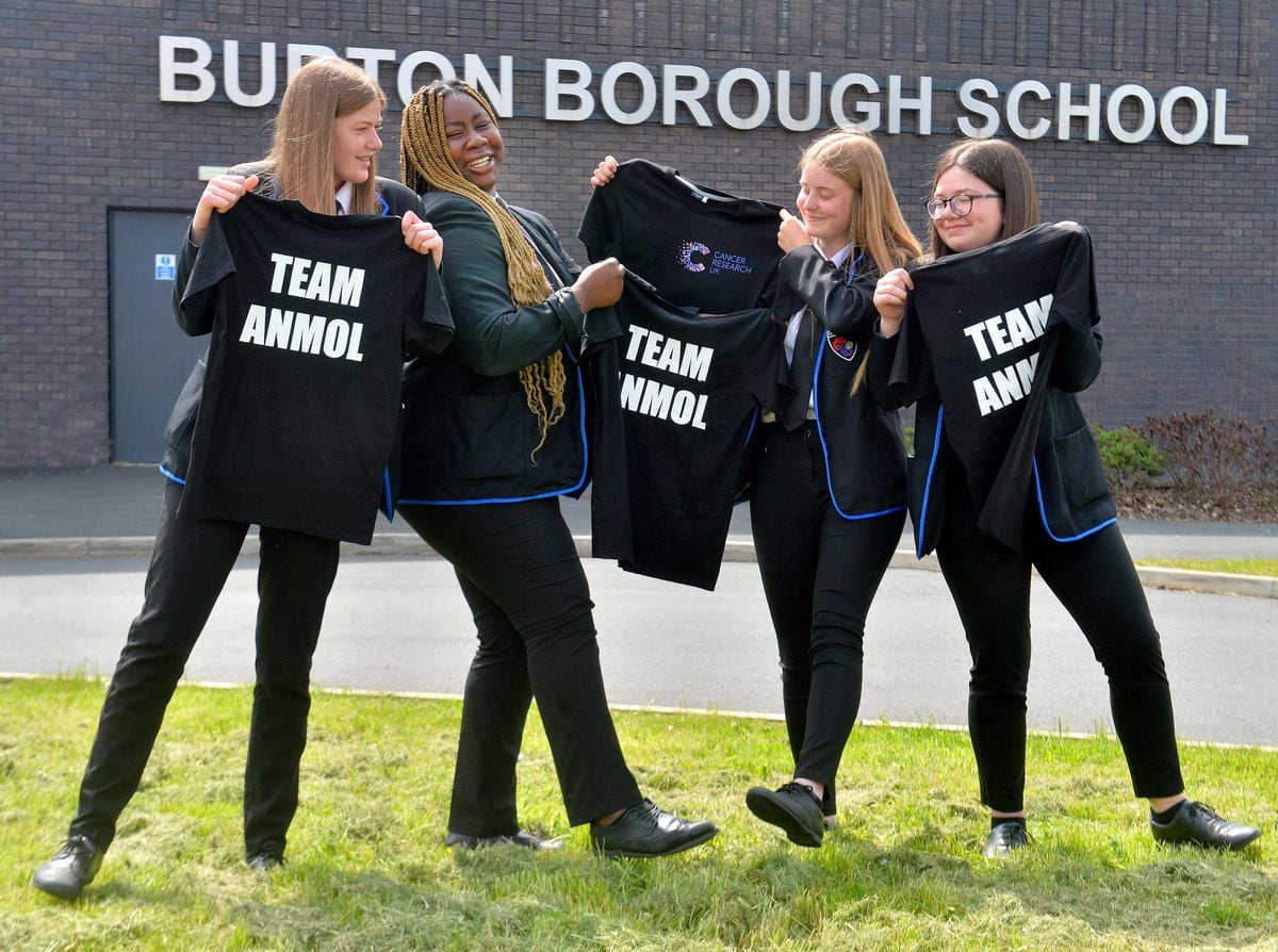 Burton Borough students Issy Simmons 14, Mary Antwi 15, Taylor Dury 14 and Mia Smart, 15
