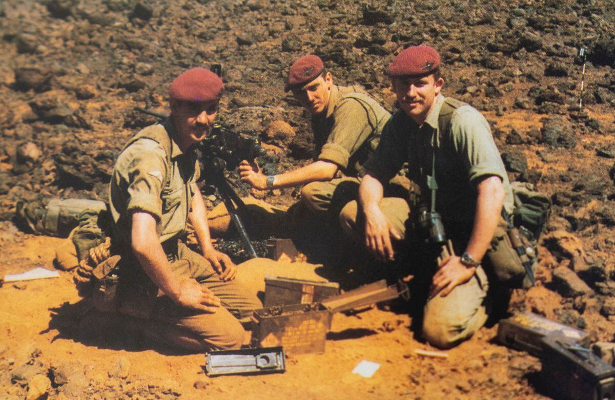 Paratrooper Nigel McNeilly (centre) with Pte Steve Ratchford (left) and L/Cpl Vince Bramley, right