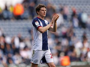 Adam Reach of West Bromwich Albion applauds the supporters following the Sky Bet Championship match between West Bromwich Albion and Blackpool at The Hawthorns on April 15, 2022 in West Bromwich, England. (Photo by Malcolm Couzens - WBA/West Bromwich Albion FC via Getty Images).