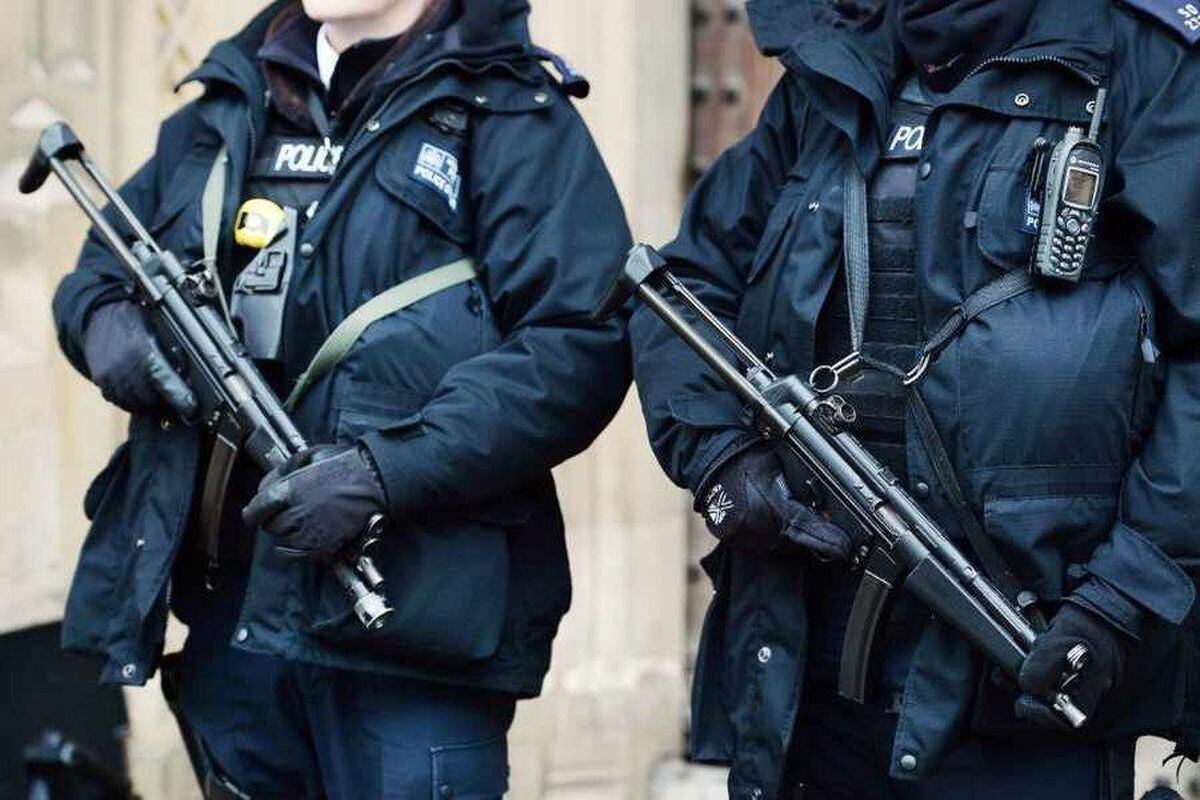 Armed police were called to the area