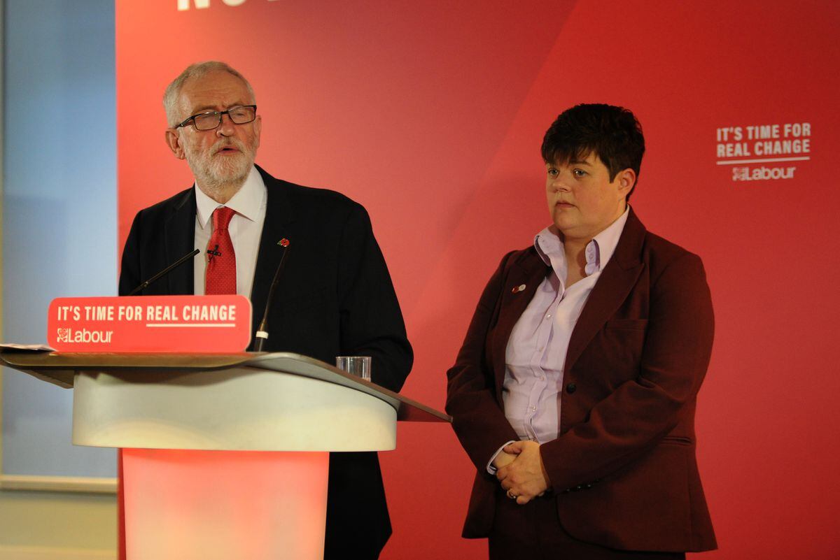 Jeremy Corbyn with Labour candidate Katrina Gilman