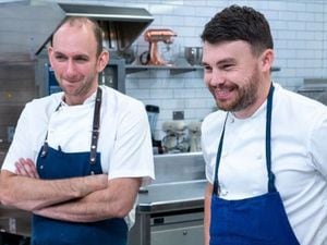 Whitchurch chef Stuart Collins and LIchfield rival Liam Dillon on the BBC's Great British Menu