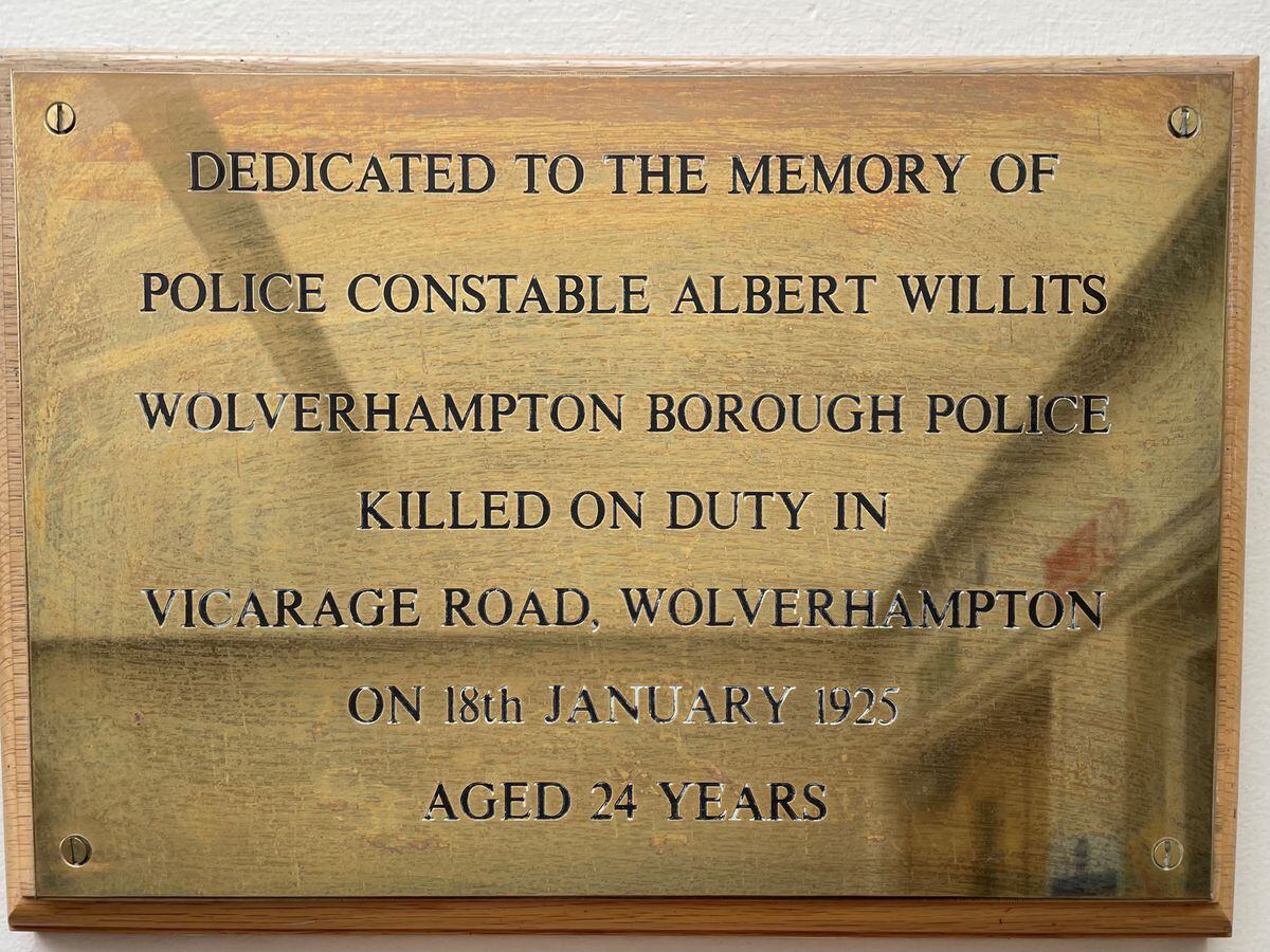 Bilston Street police station has a plaque honouring Bert's sacrifice.