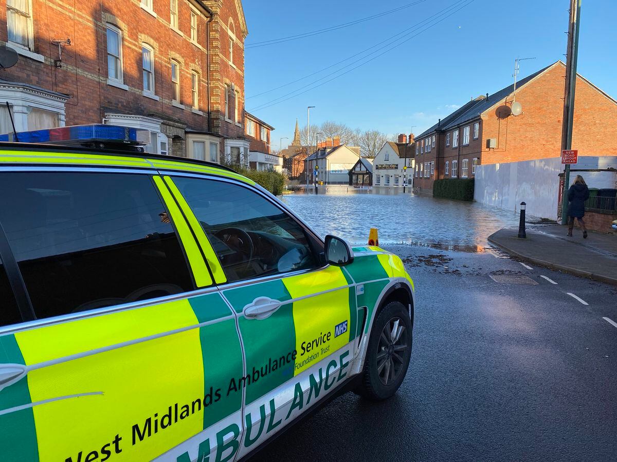 Flooding in Shrewsbury. Photo: Tim Atherton @wmastatherton