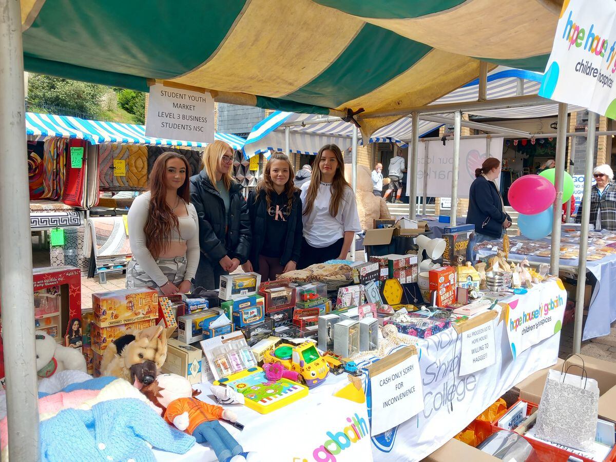 A stall run by North Shropshire College