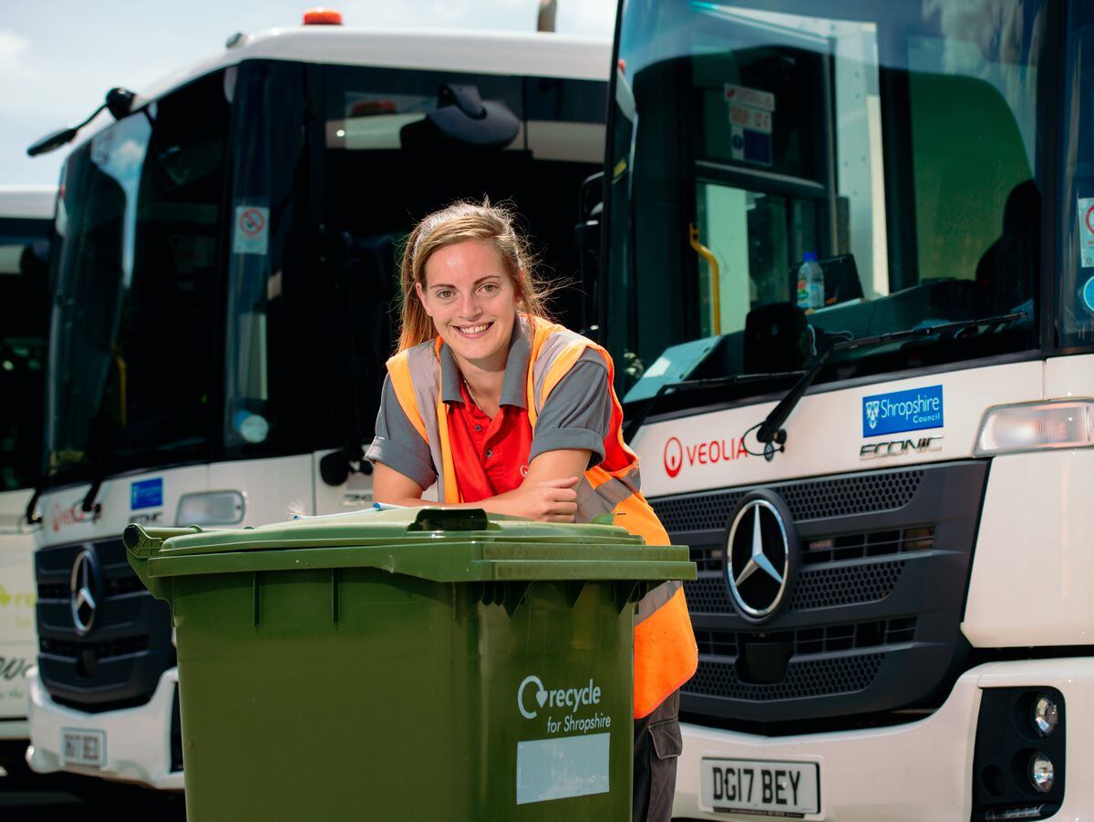 Sophie Hoggarty is Oswestry's first female refuse collector