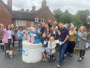 People saying farewell to the Bridgnorth Art Trail