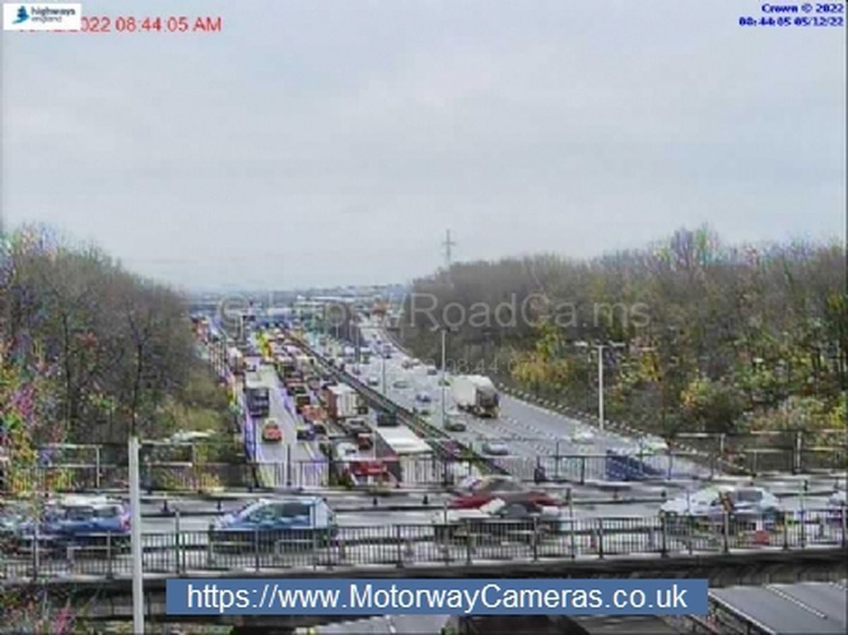 Delays at Jucntion 10A of the M6. Photo: National Highways