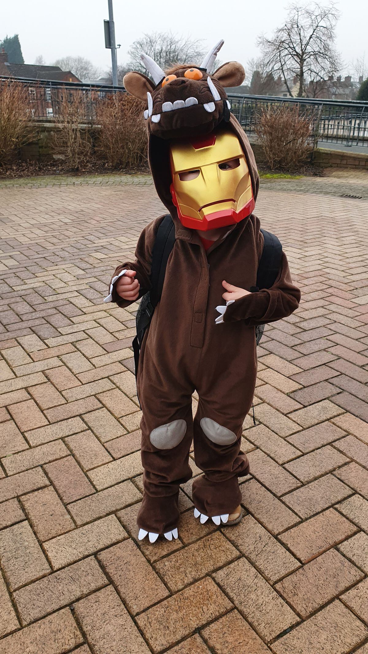 Travis-Kody, 3yrs, dressed as the Iron Gruffalo