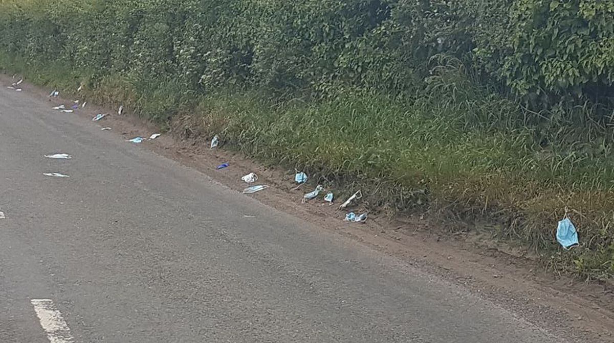 Masks found discarded on Humber Lane, Telford