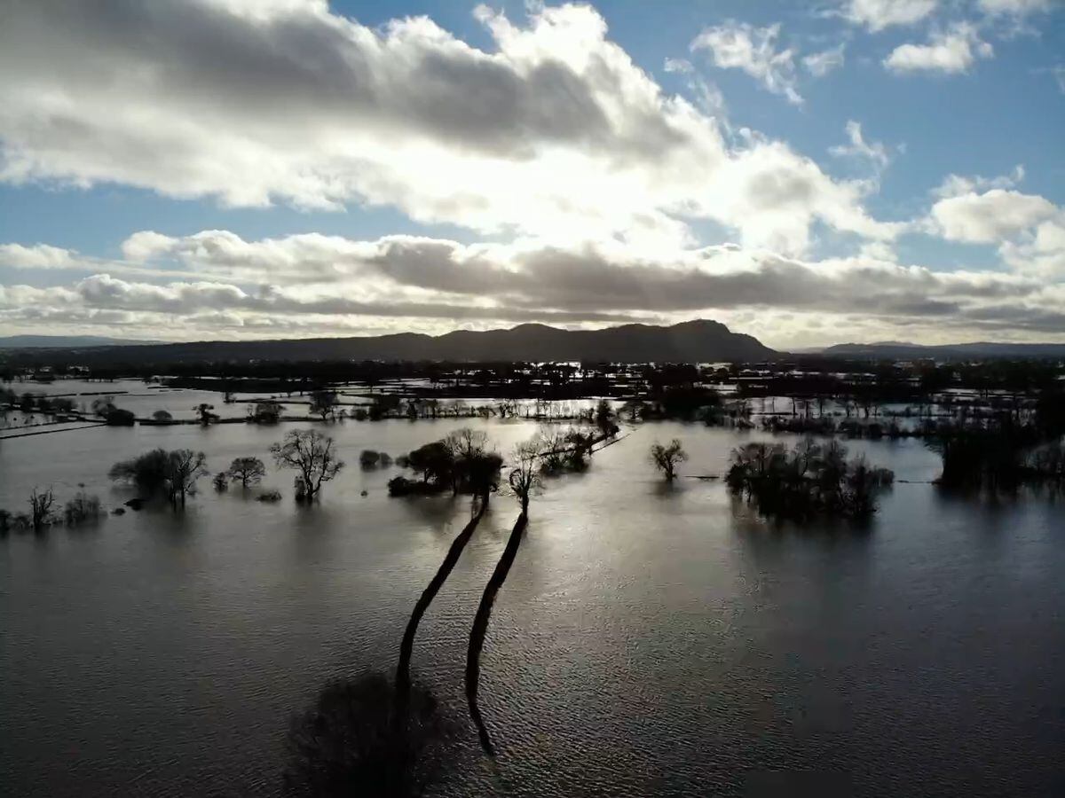 Flooding at Melverley. Photo: Chris Aitken 