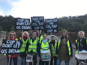 A similar protest was held in Iron Bridge before last year's Cop26 summit