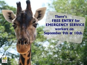 Dudley Zoo is giving emergency services workers free admission on September 9 and 10.