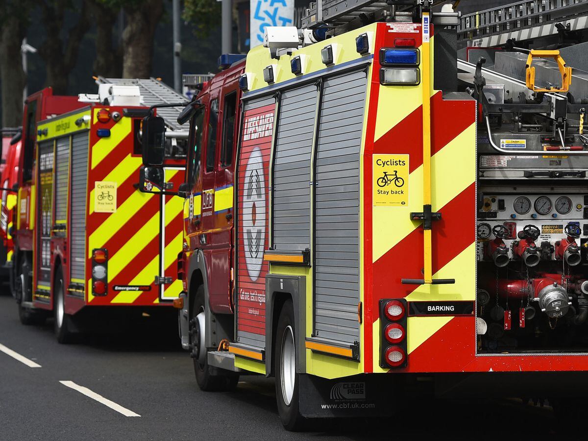 Three fire engines were scrambled to the blaze