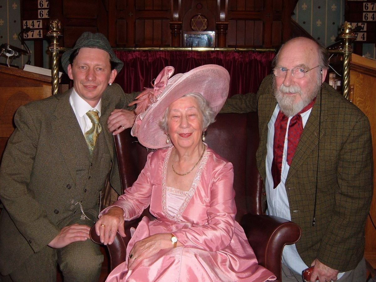 Andrew, Maureen and Peter Sandilands in costume for their roles in Abbey Foregate Drama Group's My Fair Lady.