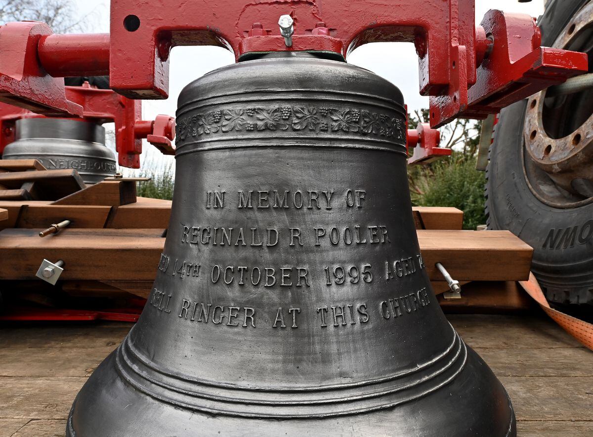 One bell is dedicated to the memory of a past bell ringer.
