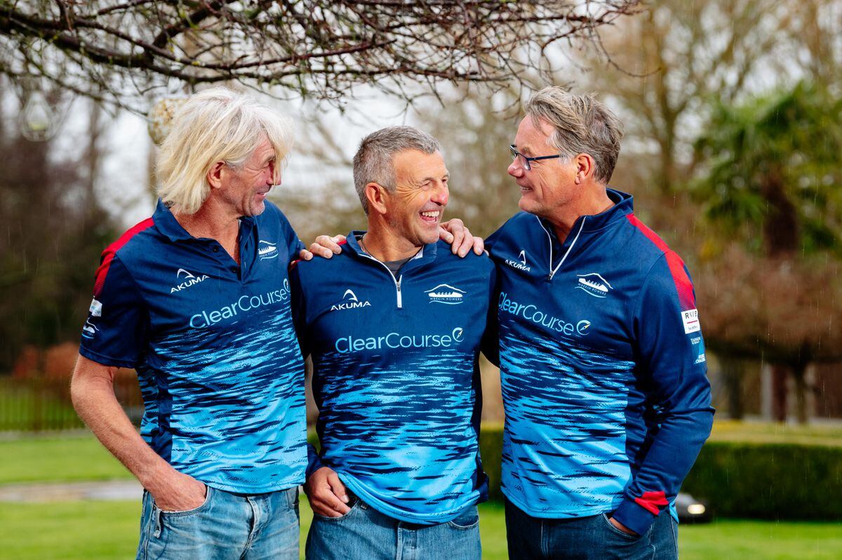 Three of the four Wrekin Rowers after their epic adventure Picture L>R: Gary Richards,  Stuart Richards and Stuart Shepherd..
