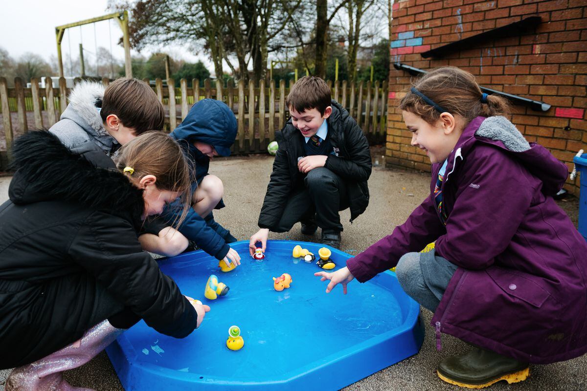 Outdoor play at Whitchurch Junior School