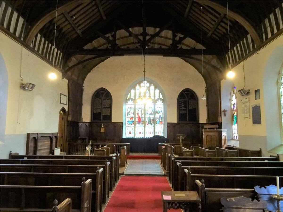 Inside the former church: Picture: Morris Marshall & Poole, Oswestry/Rightmove
