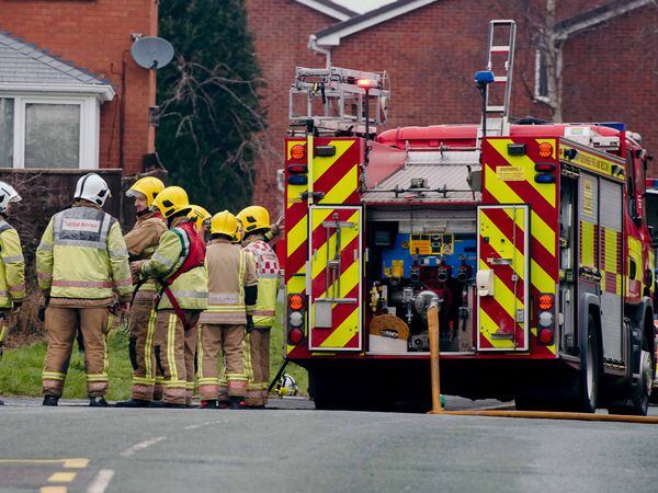 Fire crews rushed to tackle a blaze at a home near Shrewsbury on Wednesday afternoon