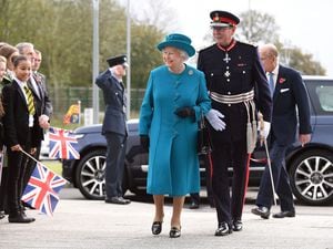 Queen Elizabeth II and The Duke of Edinburgh visiting Wolverhampton in 2014