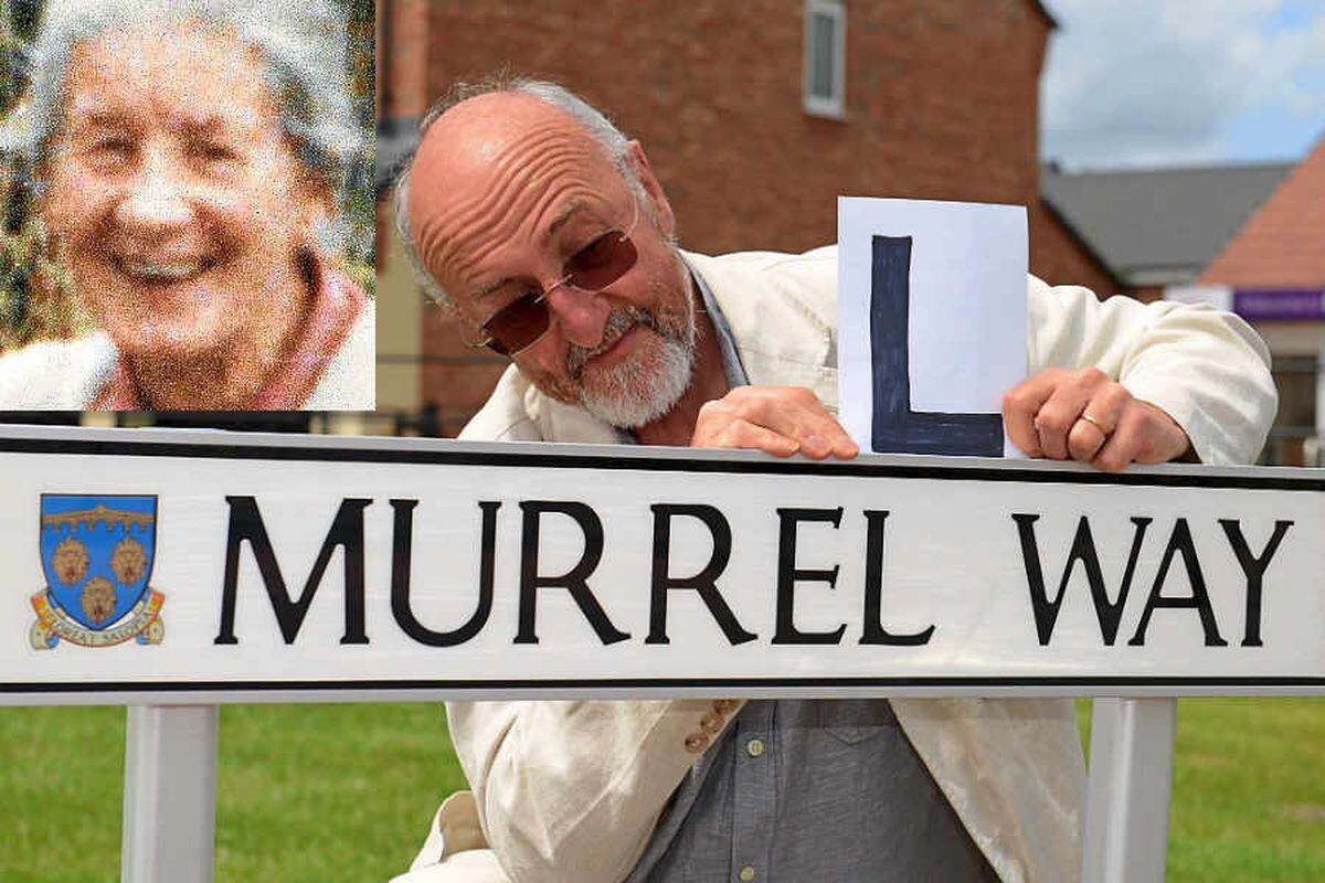 Street sign in memory of murdered Shrewsbury woman Hilda Murrell spelt wrong