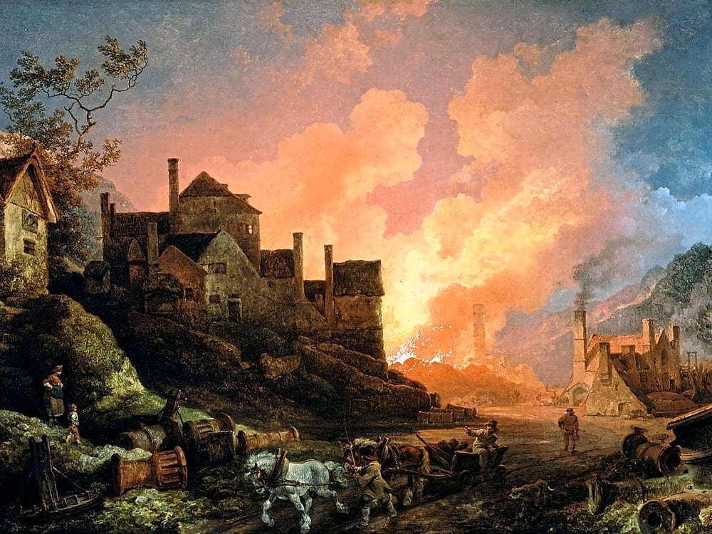 Coalbrookdale by Night (1801) by Philippe Jacques de Loutherbourg © The Science Museum