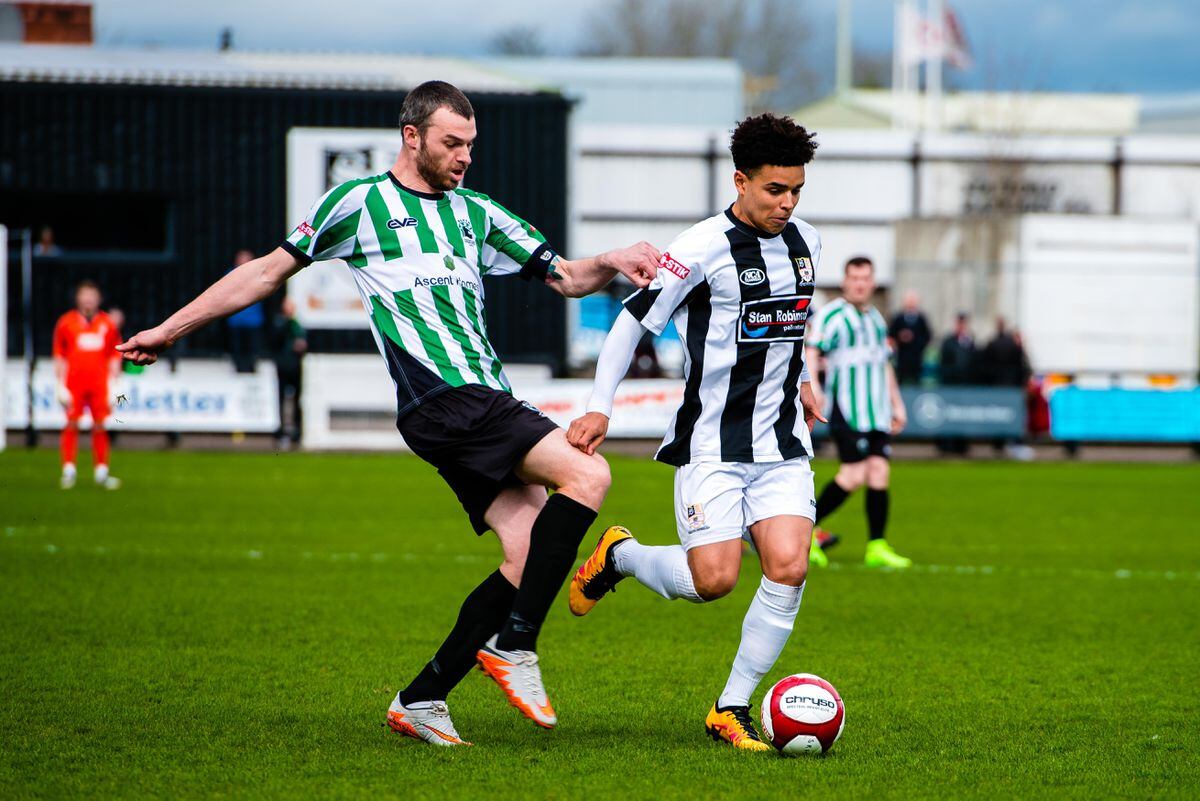 Tyler Lyttle in action for Stafford Rangers last year