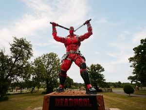 The British Ironwork Centre in Oswestry has created their own Deadpool sculpture to celebrate Wrexham's return to the League
