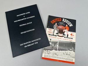 The Manchester United v Wolves programme. Picture courtesy of Graham Budd Auctions.