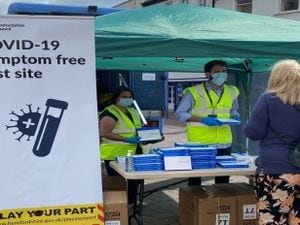 A Herefordshire council test kits pop up stall