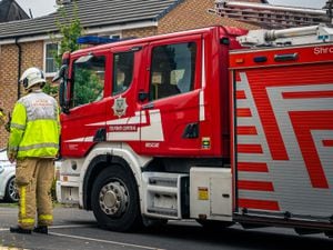 Fire crews rushed to tackle a van fire in Telford on Friday evening